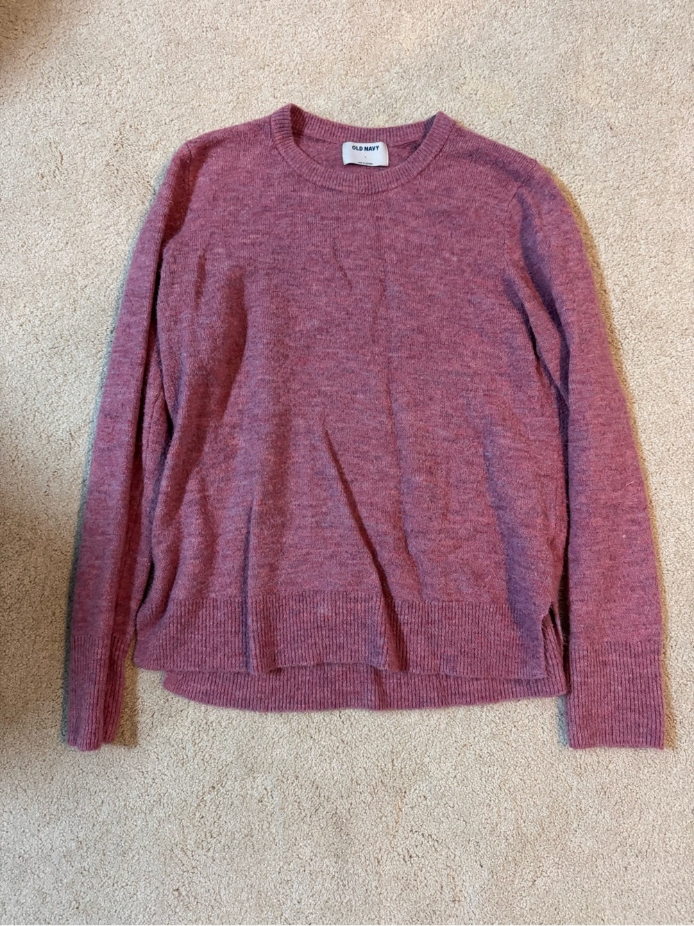 Old Navy Men's Crewneck Sweater in Dusty Rose